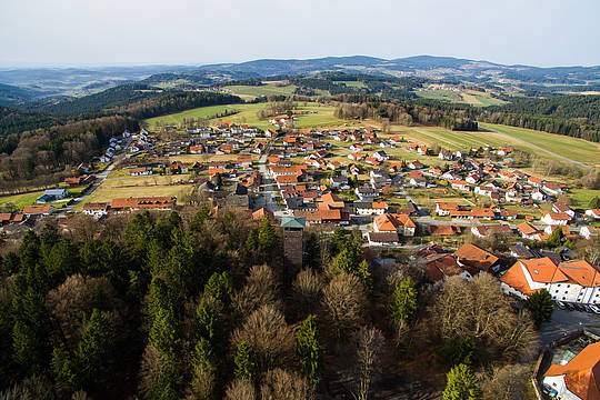 Ausblick vom Aussichtsturm Oberkreuzberg