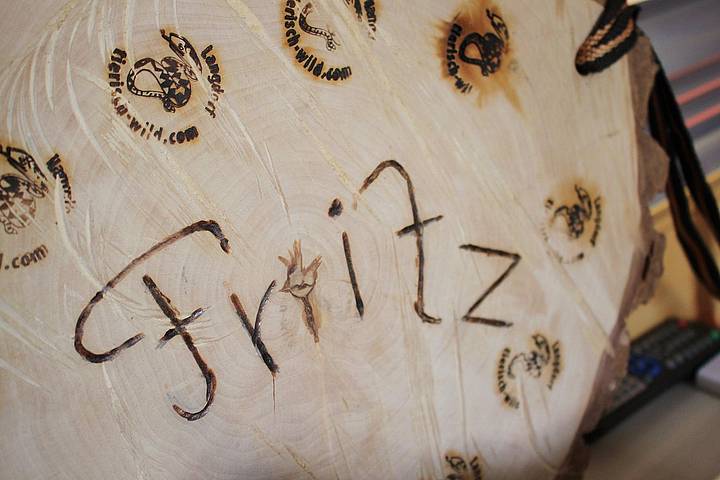 Der Name Fritz in Holz