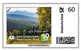 Die Jubiläums-Briefmarke der Ferienregion Nationalpark Bayerischer Wald