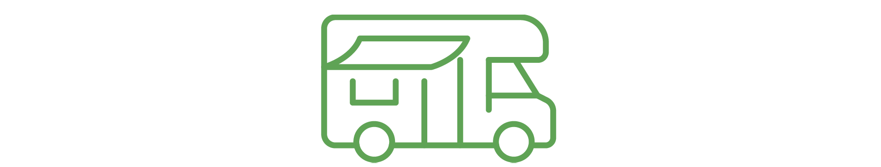 Ein grünes Icon für ein Wohnmobil