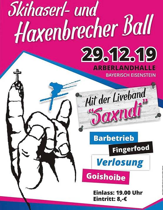 Plakat Skihaserl- & Haxenbrecherball 2019