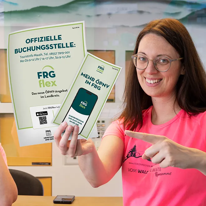 FRG Flex Tarif für regionale Mobilität Beatrice Eller von der Tourist-Info Mauth