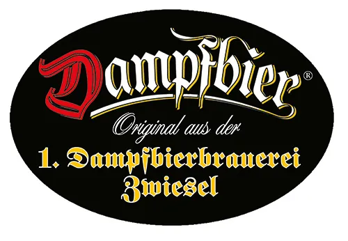 Logo der Dampfbierbrauerei: Traditionelles Dampfbier aus der ersten Brauerei Zwiesel Logo Dampfbierbrauerei Zwiesel