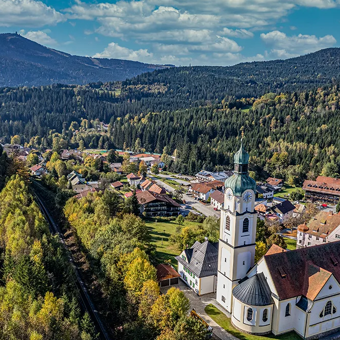 Blick auf das wunderschöne Bayerisch Eisenstein