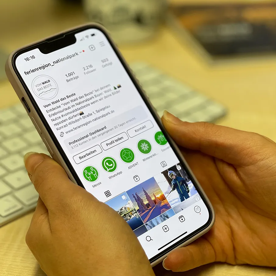 Instagram Kanal der Ferienregion Nationalpark Bayerischer Wald