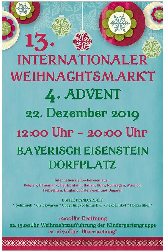 Plakat Internationaler Weihnachtsmarkt
