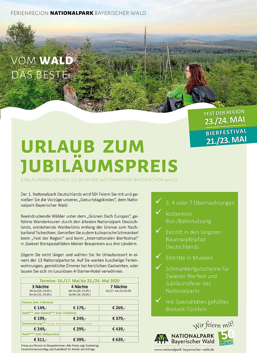 Jubiläumsurlaub der Ferienregion Nationalpark Bayerischer Wald