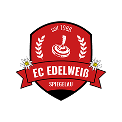 Logo vom EC Edelweiß in Spiegelau im Stil eines roten Wappens