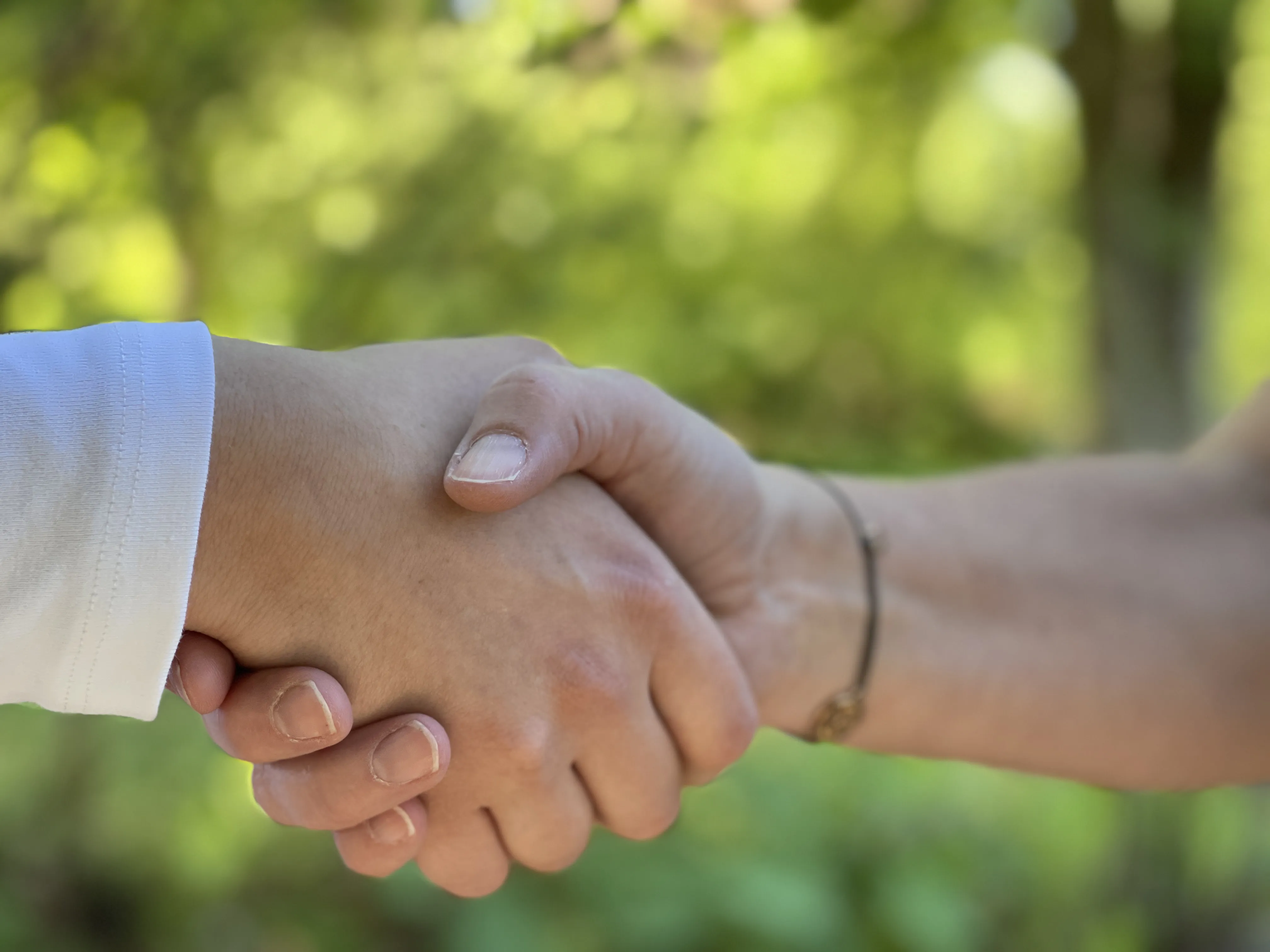 Händeschütteln von zwei Frauen Handshake