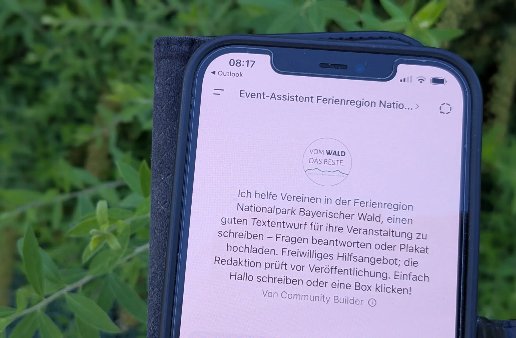 Handy mit Chat-GPT Anwendung Chat GPT in mobiler Ansicht