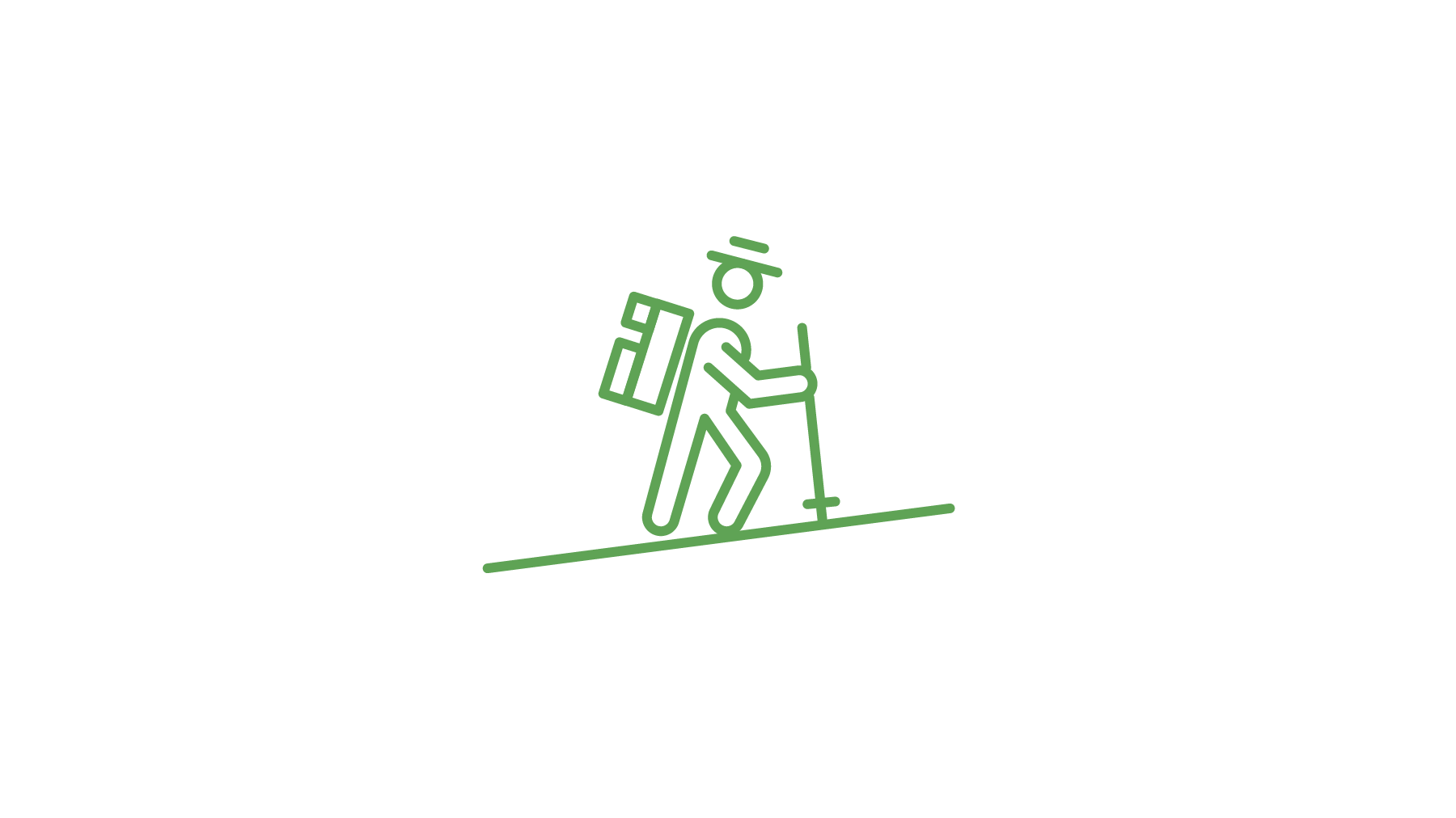 Icon mit Wanderer